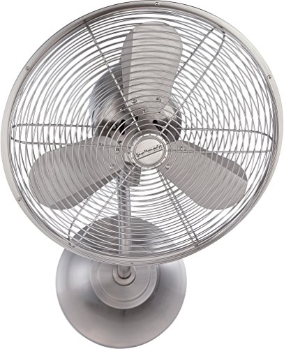 Craftmade BW116BNK3-HW Bellows I Indoor/Outdoor Damp Heavy Duty 16″ Wall Fan with Wall Control, Brushed Polished Nickel (Hard Wire) | The Storepaperoomates Retail Market - Fast Affordable Shopping