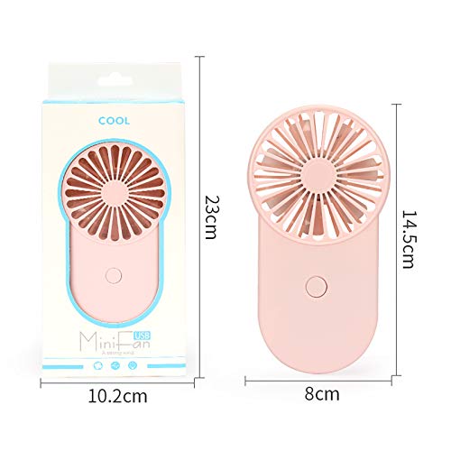 Dilexus Personal Fan Pink Mini Handheld Fan,USB Recharge,Colorful LED,Small Portable Hand Fan with 3 Speed Modes for Travel, Camping, Hiking and Office | The Storepaperoomates Retail Market - Fast Affordable Shopping