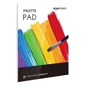 Amazon Basics Palette Pad, 9″x12″ Tape Bound, 40 Sheets