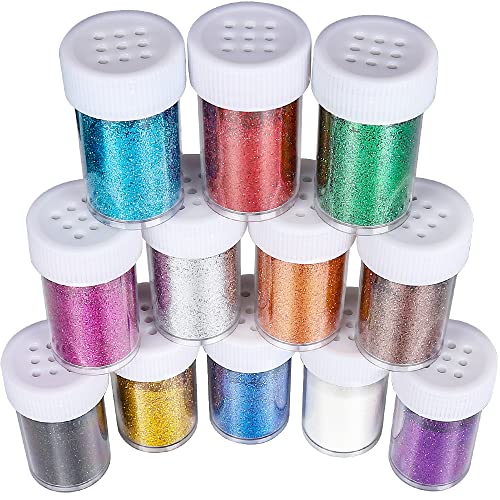 Glitter, Teenitor Fine Glitter, for Slime, Art and Crafts, Nail Art Polish, Scrapbooking, Paints, Assorted Color Kit, 15g Each, Set of 12 | The Storepaperoomates Retail Market - Fast Affordable Shopping
