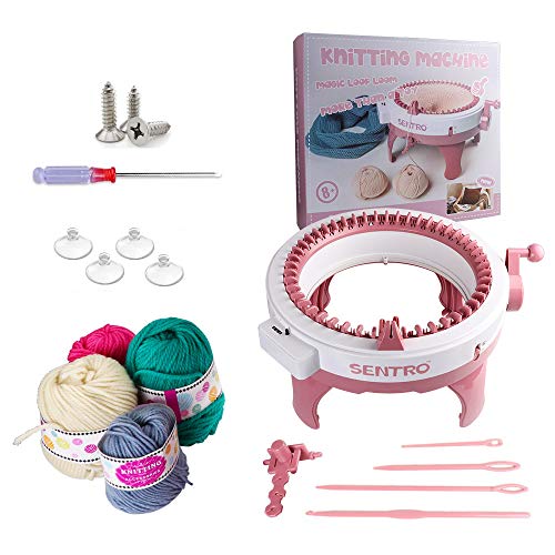 Umootek Knitting Machine , Sentro 48 Needles Smart Weaving Loom Round Spinning Knitting Machines with Row Counter, Knitting Board Rotating Double Loom, Weaving Loom Machine Kit | The Storepaperoomates Retail Market - Fast Affordable Shopping