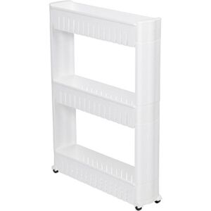 28″ Slim Slide Out Storage Tower for Laundry, Bathroom, or Kitchen By Trademark Innovations