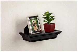 Greenbrier Black Floating Shelf, 8.625 inches x 4 inches x 1.5 inches