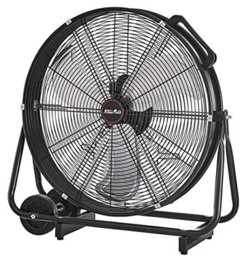 XtremepowerUS 24″ Industrial Fan High-Velocity Flow Floor Fan Rolling Drum Shop Fan Garage Adjustable Speed With Wheel, Black | The Storepaperoomates Retail Market - Fast Affordable Shopping