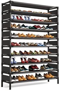 10 Tiers Shoe Rack, Large Capacity Shoe Organizer, Shoe Shelf for 50 Pair, Large Shoe Rack, Extra Large Shoe Shelf