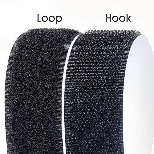 Hook Loop Strips with Adhesive – Melsan Industrial Strength Sticky Back Fasteners Hook and Loop Tape for Mounting, Hanging, or Organizing Items Indoors or Outdoors | Black, 12 Pairs 1×7 Inch | The Storepaperoomates Retail Market - Fast Affordable Shopping