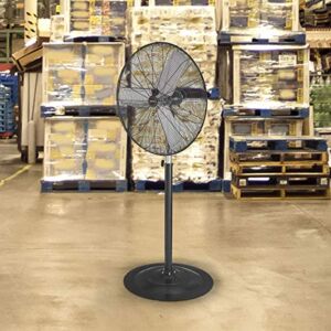 XtremepowerUS High Velocity Floor Fan Shop Fan Adjustable Speed Air Flow Garage Warehouse (30″ Standing Floor Fan)