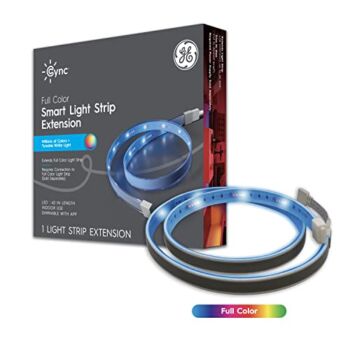 GE CYNC Smart LED Light Strip Extension, Color Changing Lights, Bluetooth and Wi-Fi Lights, Works with Alexa and Google Home, Requires GE CYNC LED Light Strip (sold separately), 40 Inches (1 Pack) | The Storepaperoomates Retail Market - Fast Affordable Shopping