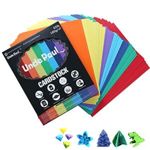 Colored Cardstock – 8.5 x 11 inch / 70 Sheets / 7 Colors Paper 65Ib 180g UAP01