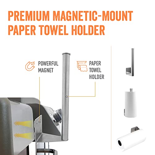 Yukon Glory Magnetic Paper Towel Holder for Refrigerator & Grill – Made of Durable Stainless Steel – The Paper Towel Holder Magnetic Mounting Makes it a Great Indoor & Outdoor Paper Towel Holder | The Storepaperoomates Retail Market - Fast Affordable Shopping