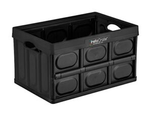 GreenMade InstaCrate Collapsible Storage Container, 12 gal, Black
