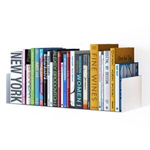 Wallniture Bali Sturdy Metal U Shape Bookshelf – Wall Mountable CD DVD Storage Multi-Purpose Display Rack in White
