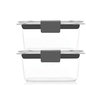Brilliance Food Storage Container, Small, 1.3 Cup, Clear, Pack of 2