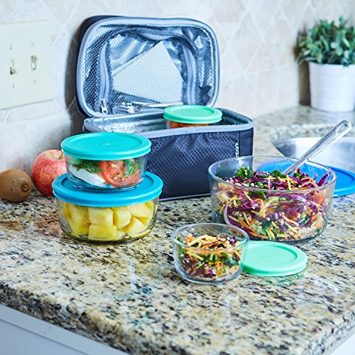 Anchor Hocking 26 Piece Set Round Glass Food Storage Containers with BPA-Free SnugFit Lids, Mixed Blue, Space Saving Meal Prep Containers | The Storepaperoomates Retail Market - Fast Affordable Shopping