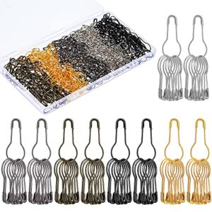 500 Pieces Metal Gourd Pin Safety Bulb Pin Guard Quilting Calabash Pin for Hand Sewing DIY Crafts Home Accessories (Silver, Black, Gold, Silver Black, Bronze)