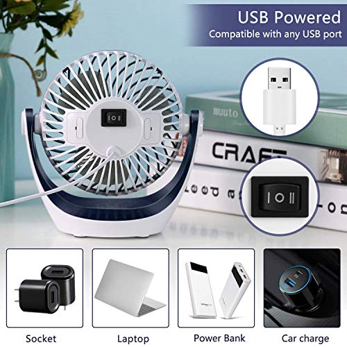 Aluan USB Plug in Desk Fan + Hands free Hanging Rechargeable Neck Fan, Perfect for Home Office Bedroom Outdoor | The Storepaperoomates Retail Market - Fast Affordable Shopping