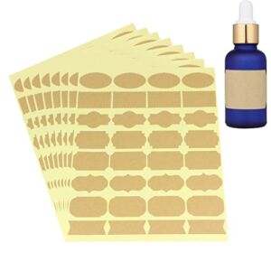 Wisdompro Assorted Shape Stickers Labels for Essential Oil Bottle and Food Jars – 8 Sheet (256Pcs) – Small