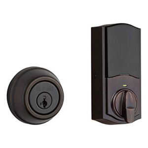 Kwikset 99140-131 Signature Series 2nd Gen Round Smart Lock Featuring SmartKey Security and Home Connect Technology Traditional Z-Wave Plus Deadbolt, Venetian Bronze