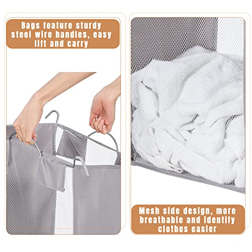 STORAGE MANIAC 3-Section Laundry Sorter with Foldable Ironing Board, Heavy-Duty Rolling Laundry Cart with and Removable Bags, Triple Laundry Hamper with Wheels, Laundry Sorter with Top Shelf, Grey | The Storepaperoomates Retail Market - Fast Affordable Shopping