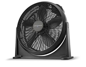 Air Monster 20 Inch Air Circulator Fan, Floor Fans, High Velocity Fan, Large Fan Turbo Fan, Fans for Home, Bedroom, Wall Mount Fan, 3 Speed Settings, Adjustable 180° Tilt, Black