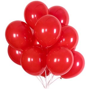 Party Balloons; 12-inch Latex Balloons 50 pcs, Wedding, Birthday Party, Baby Shower, Christmas Party Decorations (red)