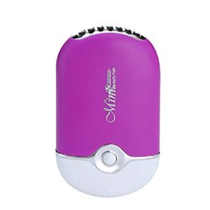 YIMART Portable Rechargeable Electric Bladeless USB Mini Air Conditioning Refrigeration Blower Dryer Fan For Eyelash Extension (Purple)