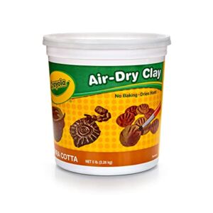Crayola Air Dry Clay, Terra Cotta, 5 lb. Resealable Bucket, Modeling Clay for Kids