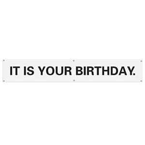 It is Your Birthday. Banner The Office Vinyl Party Banner with Metal Hanging Rings