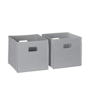 RiverRidge 2 Pc Storage Set in Gray Folding Bin, 2 Count