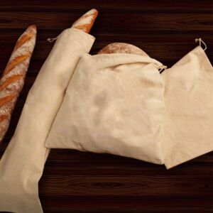 Linen Bread Bags Reusable Bread Bags For Homemade Bread, Homemade Artisan Bread Storage,Linen storage Bread Bags For Home(Size 3-11×15 in, 2-27×5.8 in）