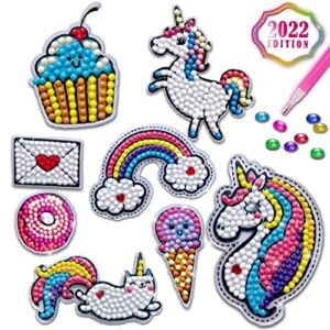 Innofans Unicorn Gem Diamond Painting Kits – 27 Stickers Art and Craft Tool Supplies Unicorns Gifts Perfect DIY Gift Idea for Girls Kids Toddler Toy for Ages 6 7 8 9 10 11 12 13 14 Years Old Above