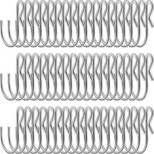 Funrous S Shaped Metal Hooks Clip, S Shaped Hooks Stainless Steel Metal Hangers, Suitable for Indoor and Outdoor, Bathroom, Kitchen Lights, Hanging Hooks for DIY Crafts, Key Chain, Silver (80 Pieces)