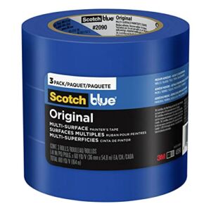 ScotchBlue Original Multi-Surface Painter’s Tape, 1.41 inch x 60 yard, 3 Rolls