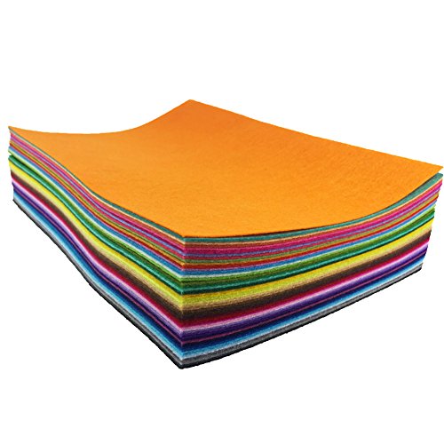 flic-flac 48PCS 8 x 12 inches (20 x 30cm) Assorted Color Felt Fabric Sheets Patchwork Sewing DIY Craft 1mm Thick … (20cm * 30cm, 48pcs) | The Storepaperoomates Retail Market - Fast Affordable Shopping