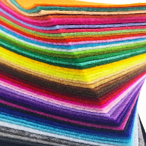 flic-flac 48PCS 8 x 12 inches (20 x 30cm) Assorted Color Felt Fabric Sheets Patchwork Sewing DIY Craft 1mm Thick … (20cm * 30cm, 48pcs) | The Storepaperoomates Retail Market - Fast Affordable Shopping