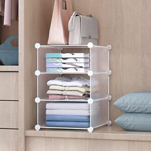 GuanJun Storage Shelf Dividers,Closet Shelf Organizer Divider and Separator for Storage and Organization (White1, 3-Layers)…