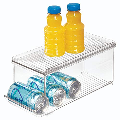 iDesign Plastic Food and Soda Can Lid for Refrigerator, Freezer, and Pantry for Organizing Tea, Pop, Beer, Water, BPA-Free, 13.75″ x 5.75″ x 5.75″, Clear | The Storepaperoomates Retail Market - Fast Affordable Shopping
