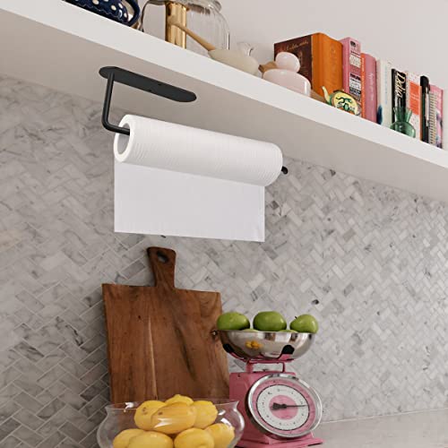 KSWLLO Paper Towel Holder Under Cabinet, Stick on Wall Paper Towel Stand, SUS304 Stainless Steel Space Saver Drill Paper Towel Holder for Kitchen, Bathroom, Cabinets | The Storepaperoomates Retail Market - Fast Affordable Shopping