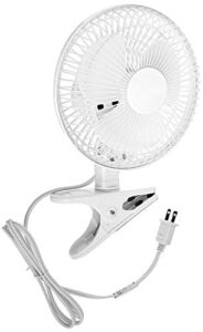 JOEY’Z 6 INCH – 2 Speed – Adjustable Tilt, Whisper Quiet Operation Clip-On-Fan with 5.5 Foot Cord and Steel Safety Grill (1, 6″ Fan with 5 FT Cord)