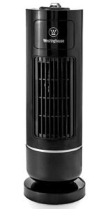 Westinghouse 12” Personal Tower Fan – Space Saving Compact Design with Oscillating Function