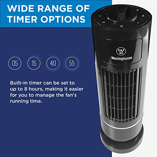 Westinghouse 12” Personal Tower Fan – Space Saving Compact Design with Oscillating Function | The Storepaperoomates Retail Market - Fast Affordable Shopping