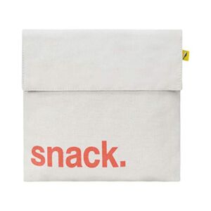 Fluf Flip Snack Sack: Reusable Snack & Sandwich Bag | Organic & Recycled Materials | Tested Food-Safe | Machine Washable (Snack Orange)