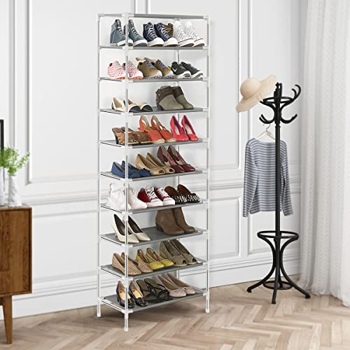 Himimi 10 Tiers Shoe Rack, Non-Woven Fabric Shoe Tower Stand, Easy Assembled Shoe Shelf Organizer Closet for Home, Sturdy Shelf Storage Organizer Cabinet | The Storepaperoomates Retail Market - Fast Affordable Shopping