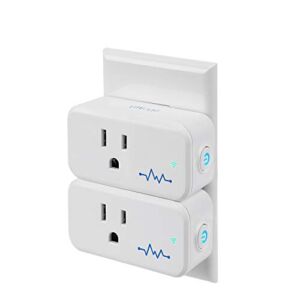 LITEdge Smart Plug, Compatible with Alexa, Wi-Fi Accessible Power Outlet, Timing Function, No Hub Needed, Control with App on Phone, Pack of 2