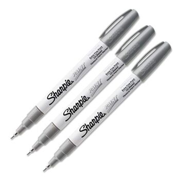 Sharpie Oil-Based Paint Marker, Extra Fine Point, Silver Ink, Pack of 3 | The Storepaperoomates Retail Market - Fast Affordable Shopping