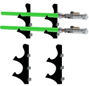Lightsaber stand wall-mounted lightsaber stand, suitable for lightsaber stand, lightsaber, sword, lightsaber saber. (1 set of transparent 2 layers)
