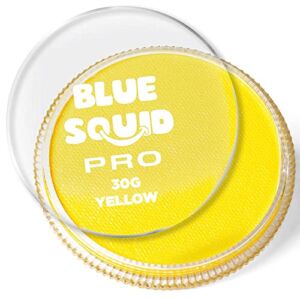 Blue Squid PRO Face Paint – Classic Yellow (30gm), Superior Quality Professional Water Based Single Cake, Face & Body Makeup Supplies for Adults, Kids & SFX