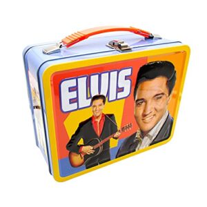 AQUARIUS Elvis Retro Fun Box – Sturdy Tin Storage Box with Plastic Handle & Embossed Front Cover – Officially Licensed Elvis Merchandise & Collectible Gift for Kids, Teens & Adults