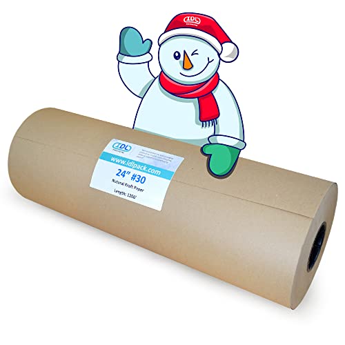 IDL Packaging – KRAFT24-30 Large Brown Kraft Paper Roll 24″ x 1200′ – Natural Kraft Wrapping Paper for Packing – Perfect Kraft Paper for Void Filling – Kraft Paper for Kids Art Projects | The Storepaperoomates Retail Market - Fast Affordable Shopping