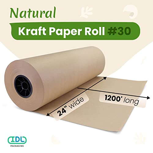 IDL Packaging – KRAFT24-30 Large Brown Kraft Paper Roll 24″ x 1200′ – Natural Kraft Wrapping Paper for Packing – Perfect Kraft Paper for Void Filling – Kraft Paper for Kids Art Projects | The Storepaperoomates Retail Market - Fast Affordable Shopping